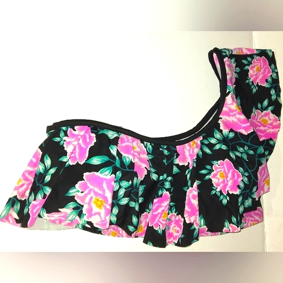 ★ Women's Plus Size Beautiful One Shoulder Ruffle Bikini Bathing Suit Top★XL - Picture 2 of 15